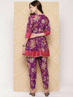Ahalyaa Women's Traditional Wear Co-ods - Purple | Grocsy