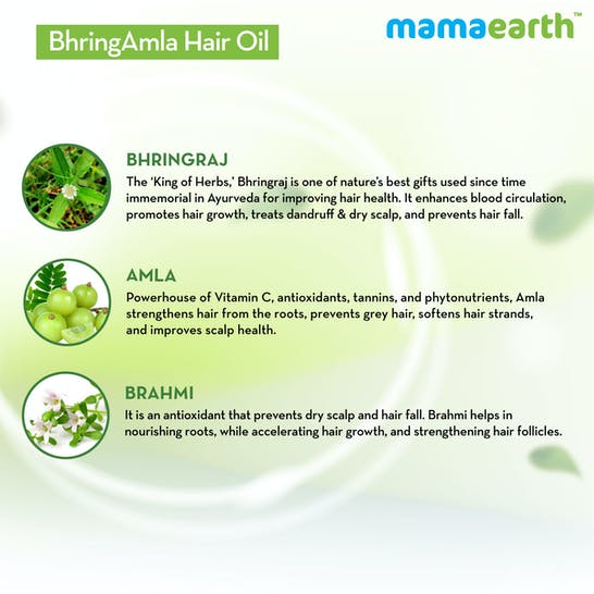Mamaearth Bhringamla Hair Oil For Intense Hair Treatment | Grocsy