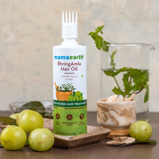 Mamaearth Bhringamla Hair Oil For Intense Hair Treatment | Grocsy