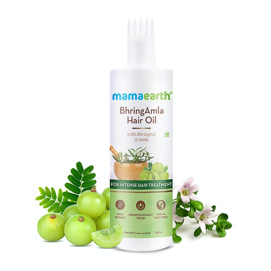 Mamaearth Bhringamla Hair Oil For Intense Hair Treatment | Grocsy