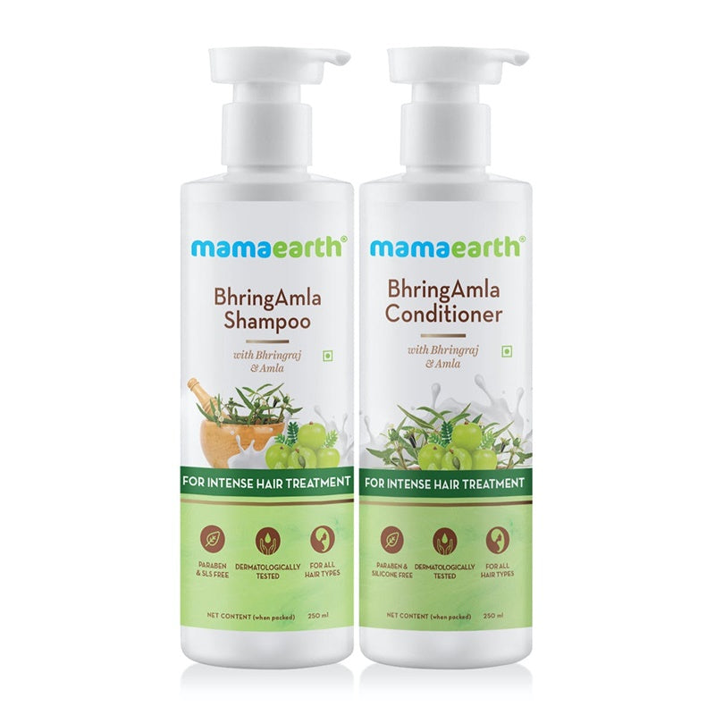 Mamaearth Bhringamla Shampoo & Conditioner Combo | Grocsy