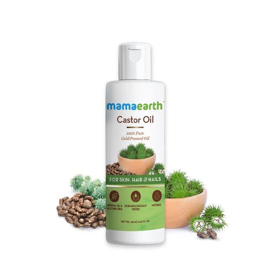 Mamaearth Castor Oil For Skin , Hair and Nails | Grocsy