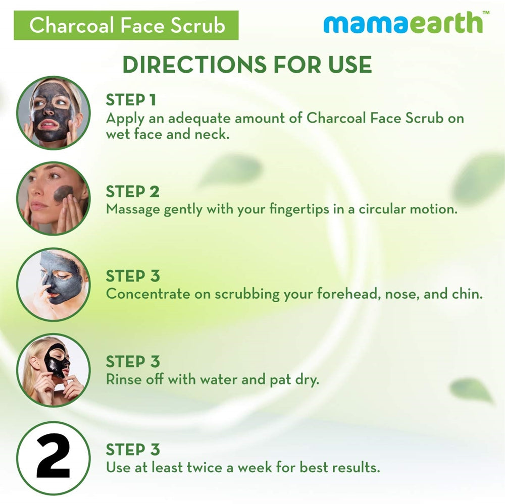 Mamaearth Charcoal Face Scrub For Deep Exfoliation | Grocsy