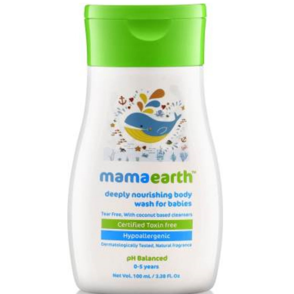 Mamaearth Deeply Nourishing Baby Body Wash For Natural Cleansers & Tear-Free Formula | Grocsy