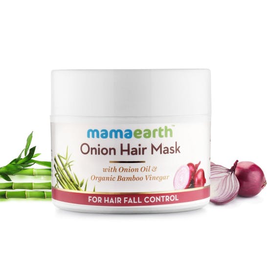Mamaearth Onion Hair Mask For Hairfall Control | Grocsy