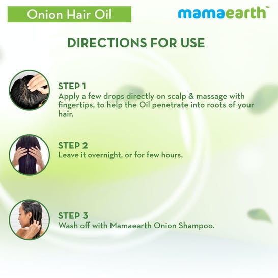 Mamaearth Onion Hair Oil With Onion & Redensyl For Hair Fall Control | Grocsy