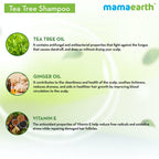 Mamaearth Tea Tree Anti Dandruff Shampoo For Dandruff Free Hair | Grocsy