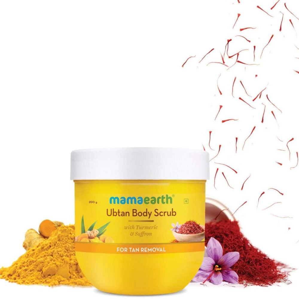 Mamaearth Ubtan Body Scrub with Turmeric & Saffron for Tan Removal | Grocsy