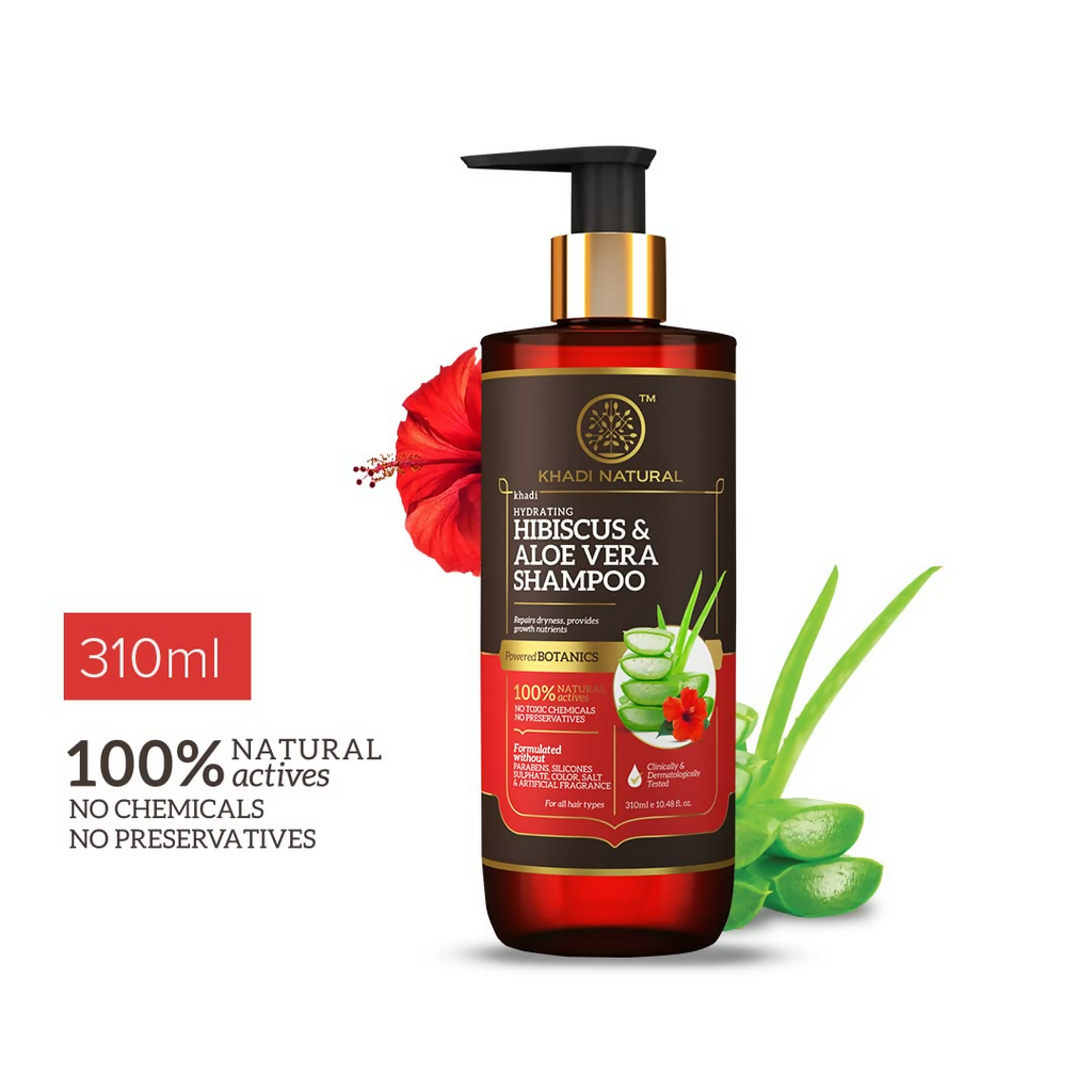Khadi Natural Hibiscus & Aloevera Shampoo | Grocsy