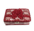 Asmaani Satin 6 Pocket Maroon Bow Jewellery Kit | Grocsy