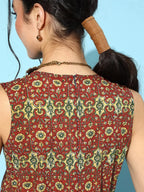 Yufta Maroon Printed Jumpsuit | Grocsy