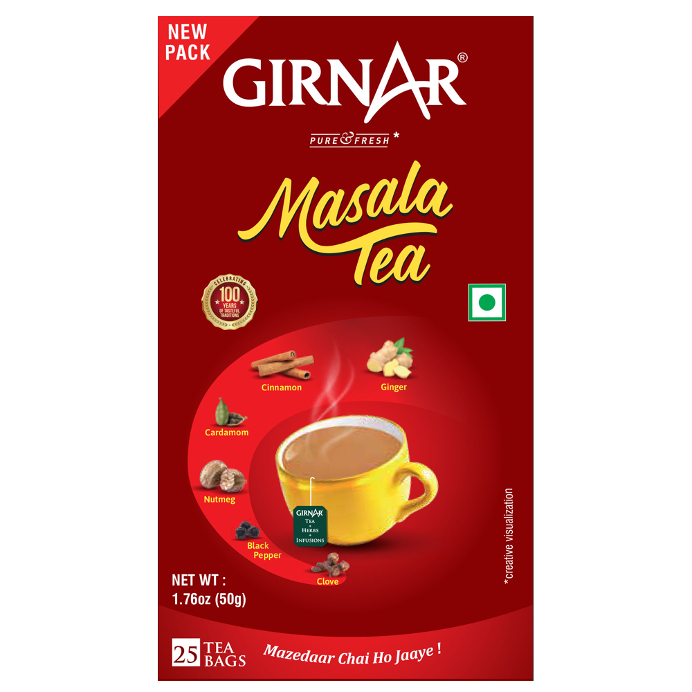 Girnar Black Tea Bags - Masala Tea | Grocsy