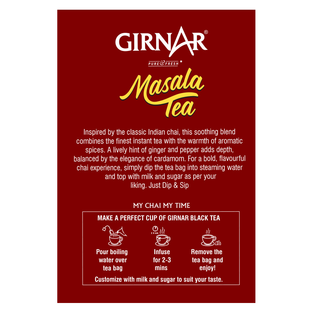Girnar Black Tea Bags - Masala Tea | Grocsy