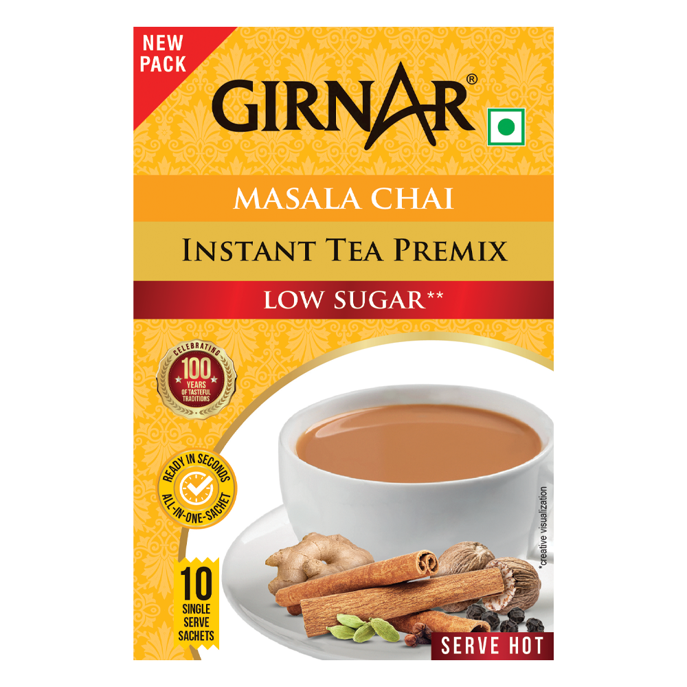 Girnar Instant Tea Premix With Masala (Low Sugar) | Grocsy