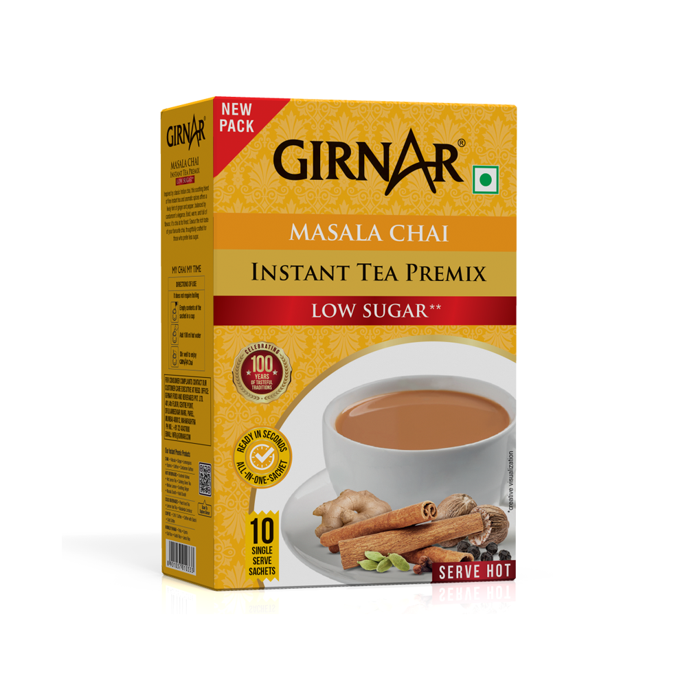 Girnar Instant Tea Premix With Masala (Low Sugar) | Grocsy