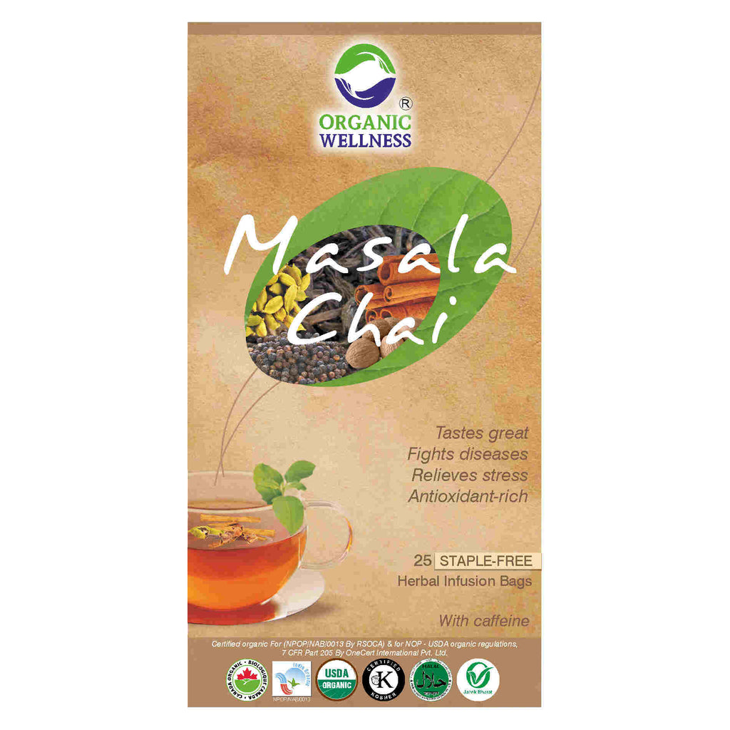 Organic Wellness Masala Chai Teabags | Grocsy