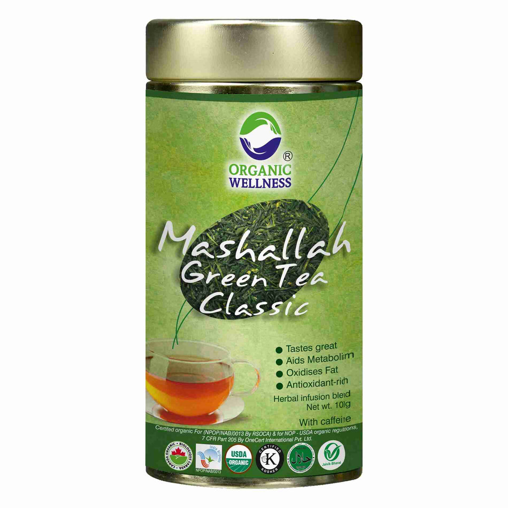 Organic Wellness Mashallah Green Tea Classic Tin Pack | Grocsy