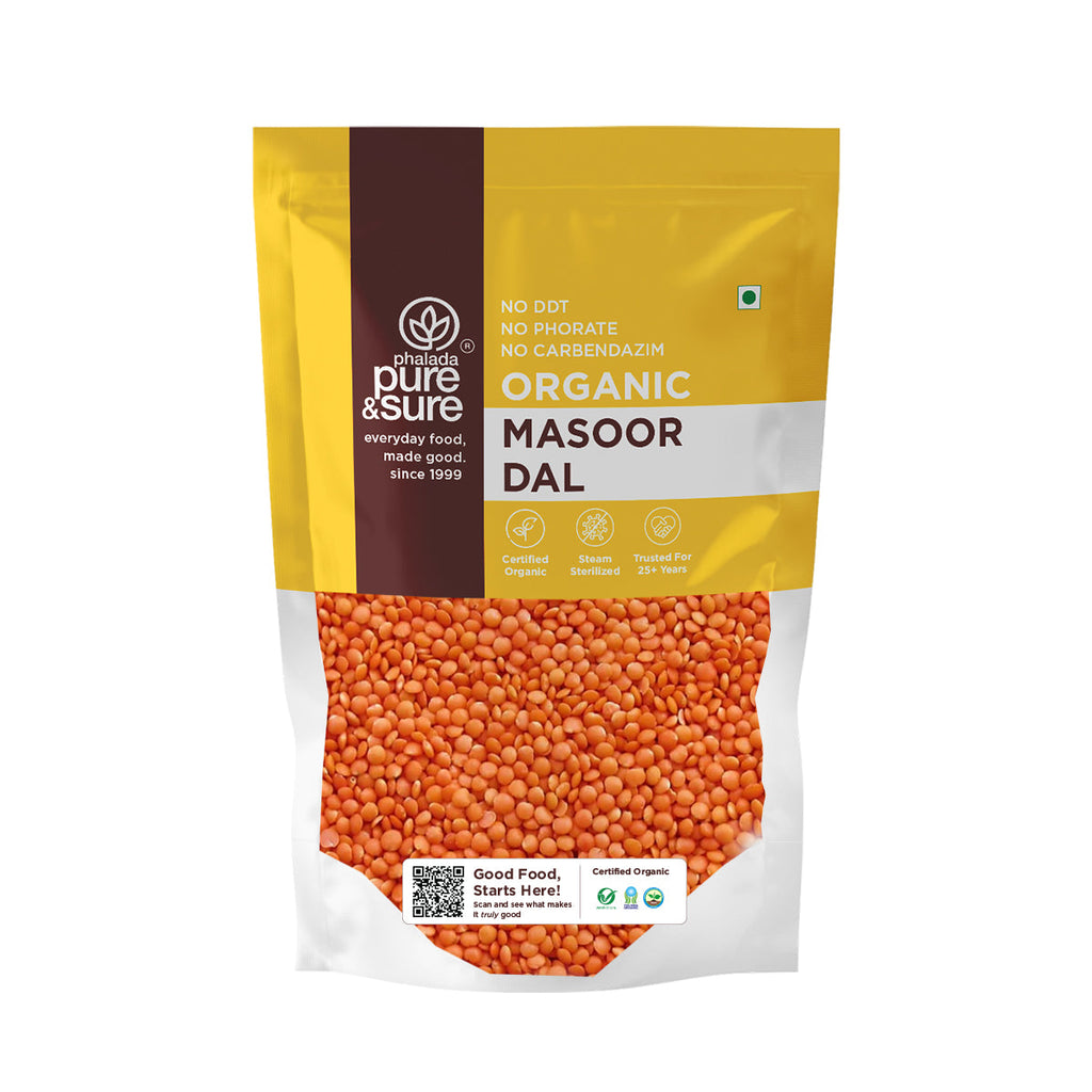 Pure & Sure Organic Masoor Dal | Grocsy