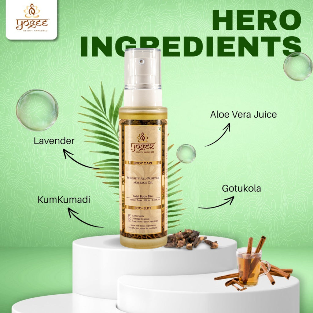 Yogez Serenity All-Purpose Massage Oil | Grocsy