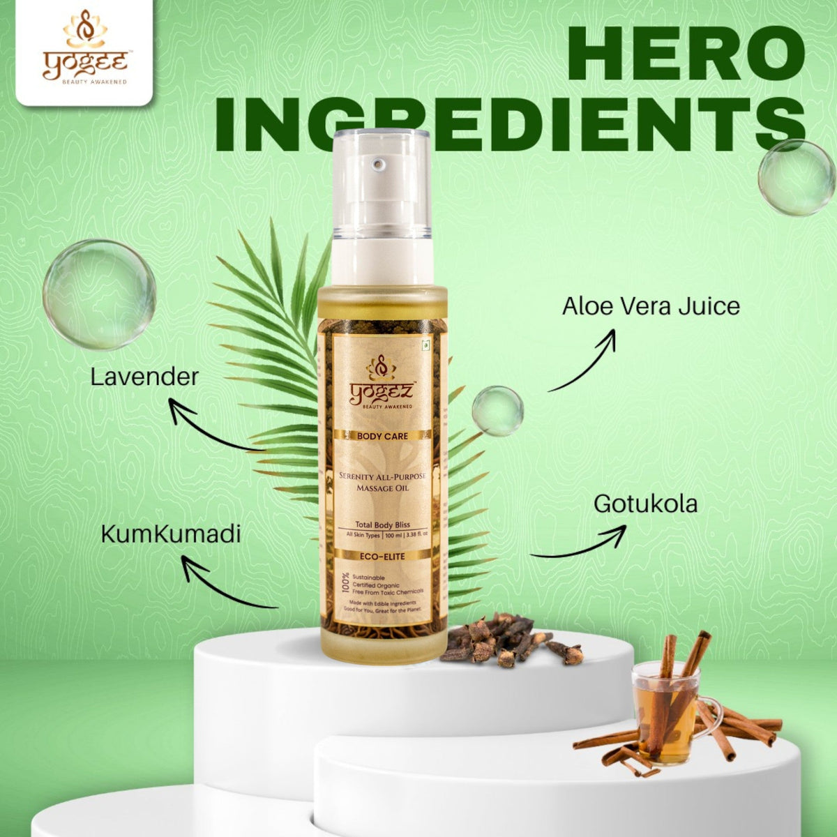 Yogez Serenity All-Purpose Massage Oil | Grocsy