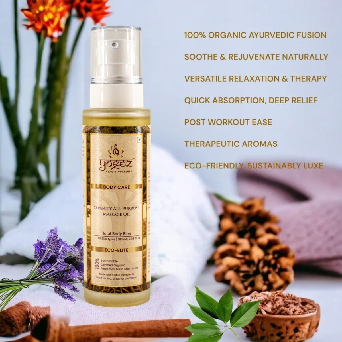 Yogez Serenity All-Purpose Massage Oil | Grocsy