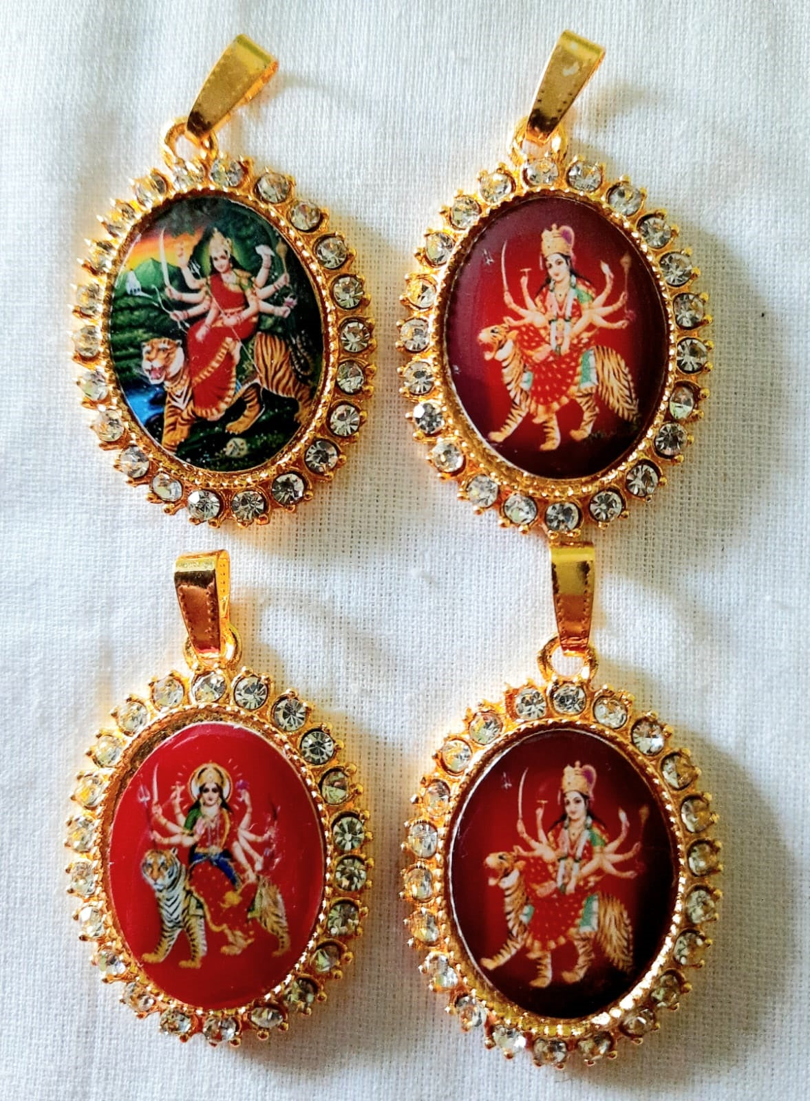 Elite Trading Religious Mata Rani Pendant Gold Tone Maa Durga Pendant for Women & Men/Spritiual/Kirtan | Grocsy