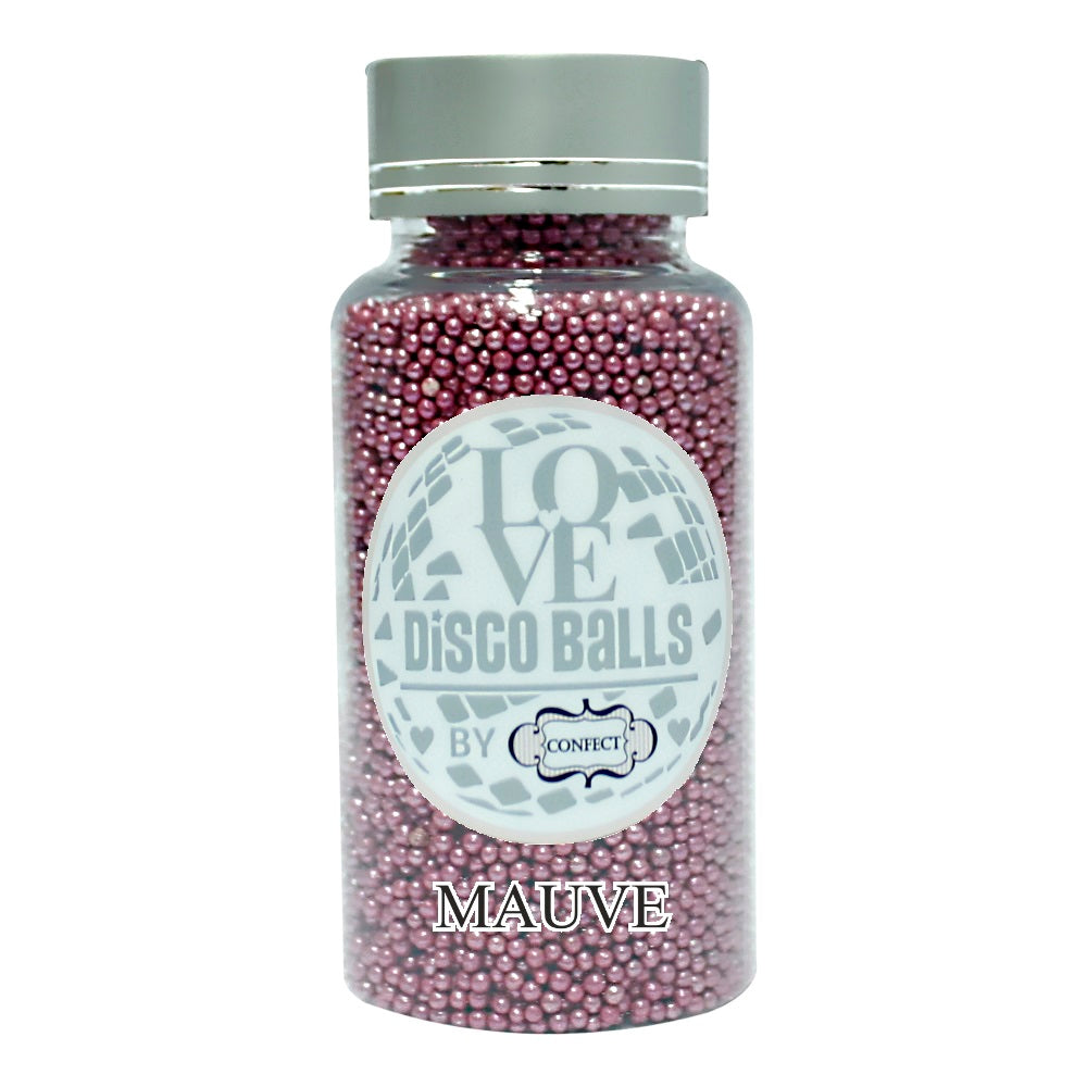Confect Mauve Disco Balls Sprinkles 2 MM | Grocsy