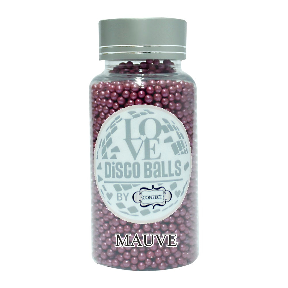 Confect Mauve Disco Balls Sprinkles 3 MM | Grocsy