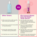 PLIX The Plant Fix Guava & Roses 2-in-1 Fat Water Toner Serum Hydrates Skin & Balances pH Levels | Grocsy