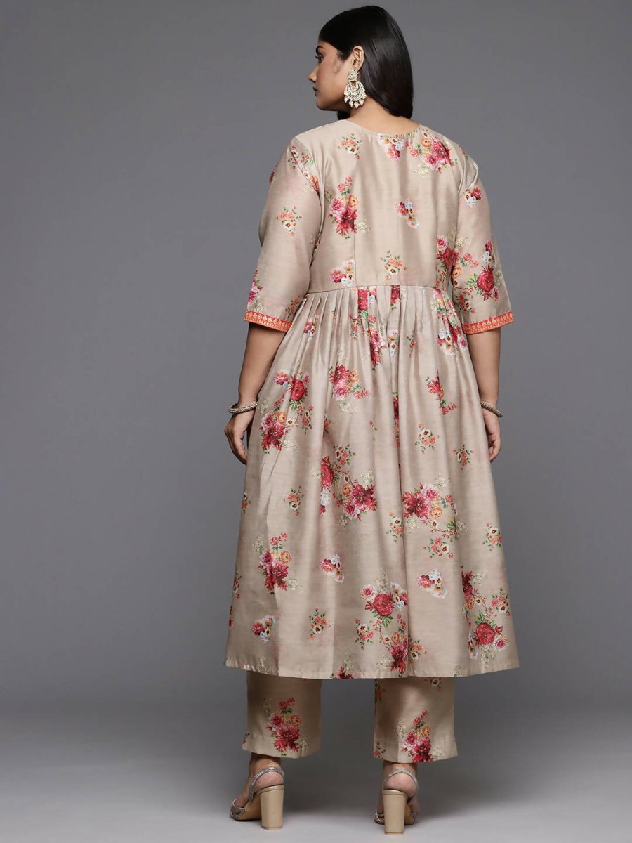 Ahalyaa Women's Traditional wear Kurta Set - Tan | Grocsy