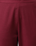 FIORRA Women's Maroon Rayon Silk A-Line Kurta Set | Grocsy