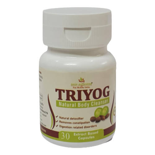 Deep Ayurveda Triyog 500mg Veg Capsules | Grocsy