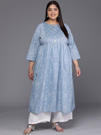 Sztori Geometric Printed Regular A-Line Kurta | Grocsy