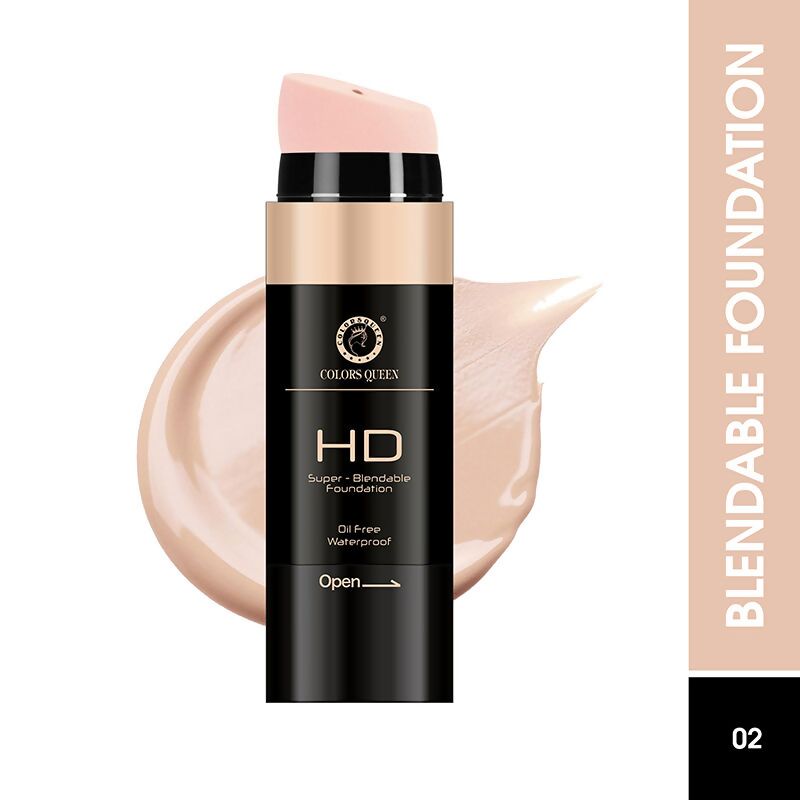 Colors Queen HD Super Blendable Foundation - 02 Beige | Grocsy
