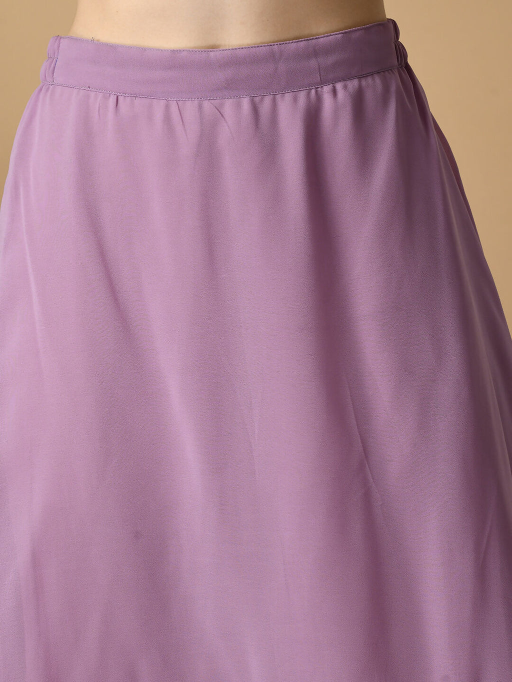 Myshka Women's Purple Georgette Kurta & Skirt With Dupatta Party Sets | Grocsy