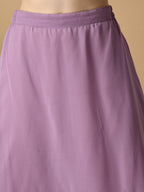 Myshka Women's Purple Georgette Kurta & Skirt With Dupatta Party Sets | Grocsy