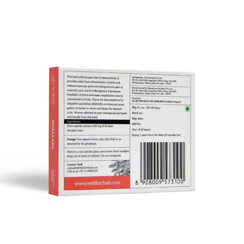 Vedi Herbals Shallaki Capsules | Grocsy