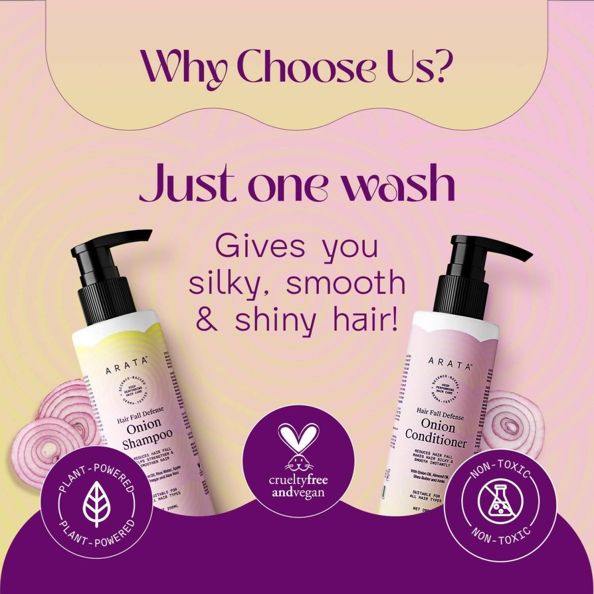 Arata Hair Fall Defense Onion Shampoo | Grocsy