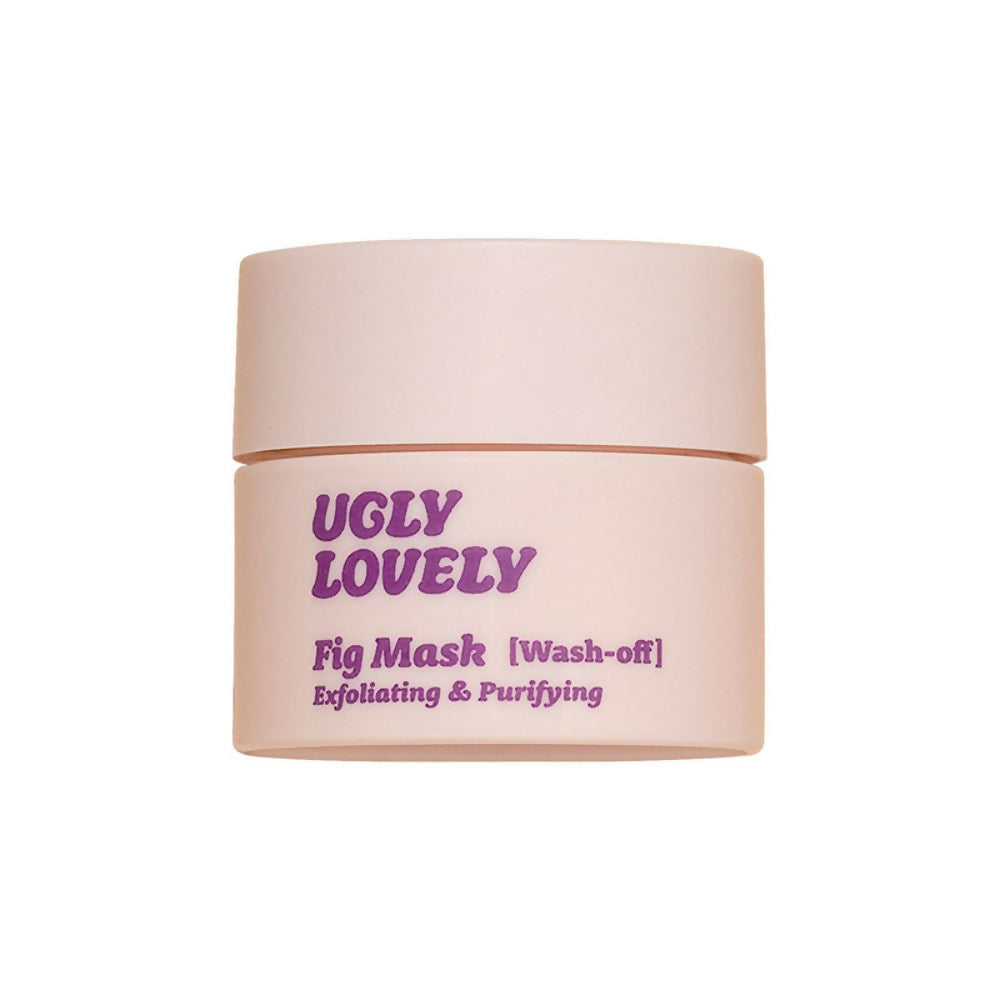 The Face Shop Vegan Ugly Lovely Fig Wash Off Mask with Peptides - Korean Exfoliating Scrub for Pores | Grocsy