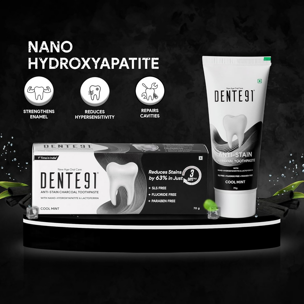 Dente91 Anti-Stain Charcoal Toothpaste | Grocsy