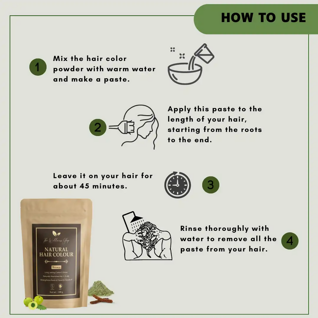 The Wellness Shop Natural Hair Colour Brown | Grocsy
