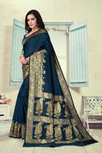 Vedant Vastram Litchi Silk Designer Banarasi Saree - Morpich | Grocsy