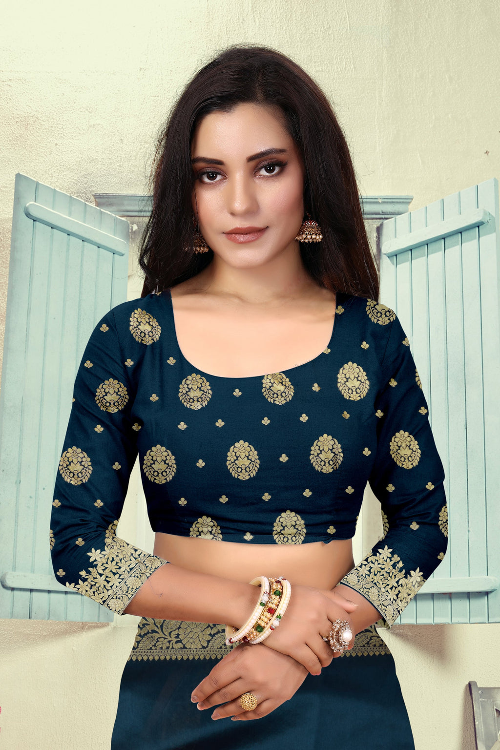 Vedant Vastram Litchi Silk Designer Banarasi Saree - Morpich | Grocsy