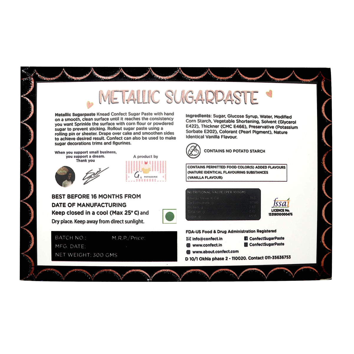 Confect Metallic Sugar Paste Multipack 5 | Grocsy