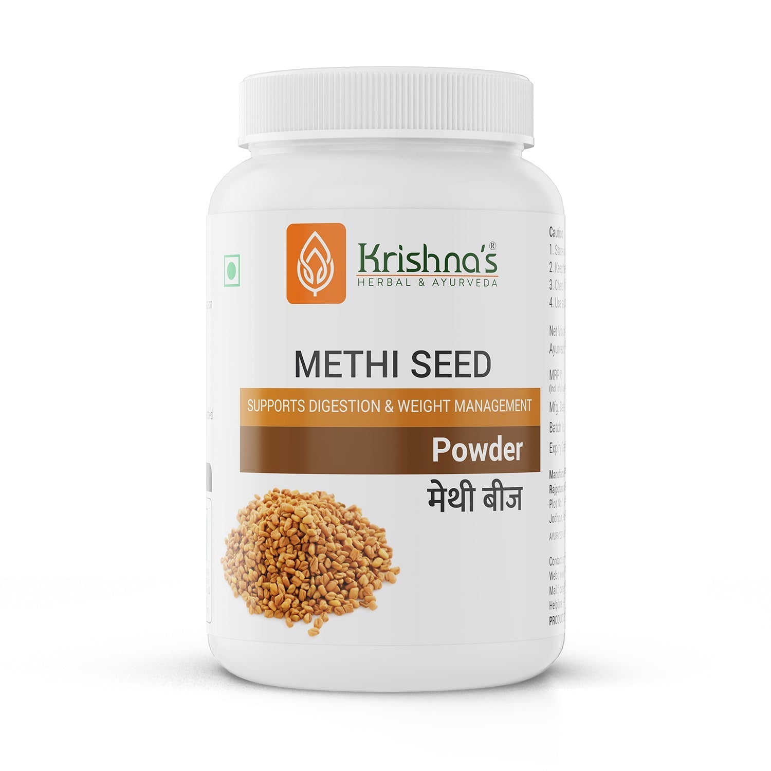 Krishna'S Herbal & Ayurveda Methi Seed Powder | Grocsy