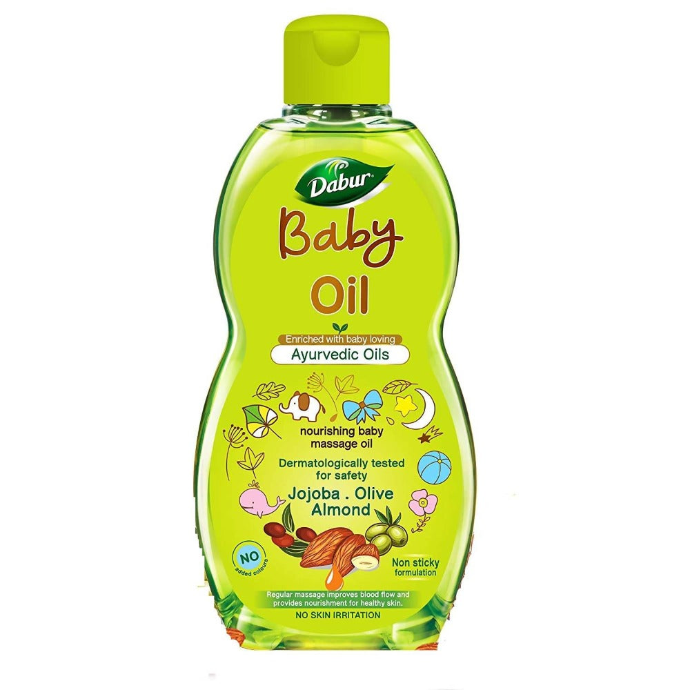 Dabur Baby Oil Enriched With Baby Loving Ayurvedic Oils | Grocsy