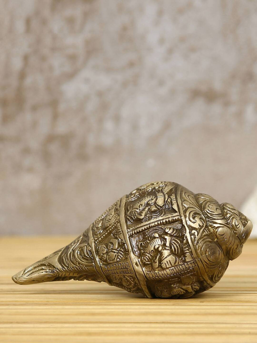 eCraftIndia Gold-Toned Handcrafted Auspicious Lord Ganesha Shankh Showpiece | Grocsy