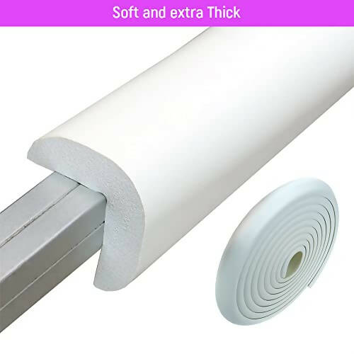Safe-O-Kid Edge Guards, Baby Proofing Edge 5 Mtr Furniture Edge Bumper Guards, Edge Guard For Baby/ Toddlers, White | Grocsy