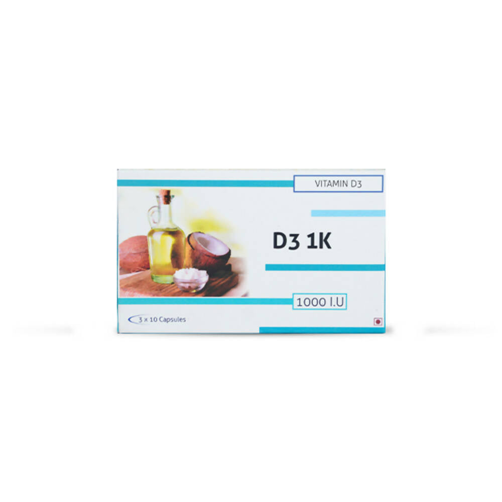 Nutra Grace D3 1k Vitamin D3 1000 I.U Capsules | Grocsy