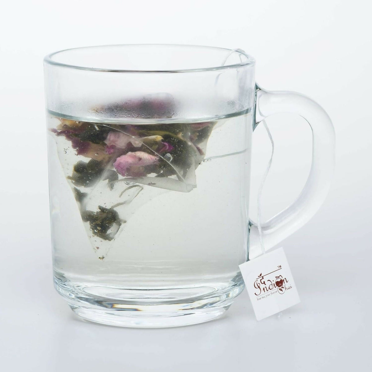 The Indian Chai - Rose Green Tea 30 Pyramid Tea Bags | Grocsy